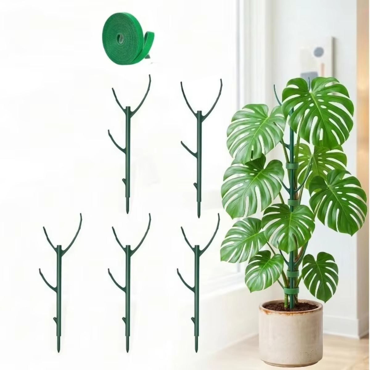 Plant Support Stake - 6 Buah Set Penyangga Tanaman Monstera,