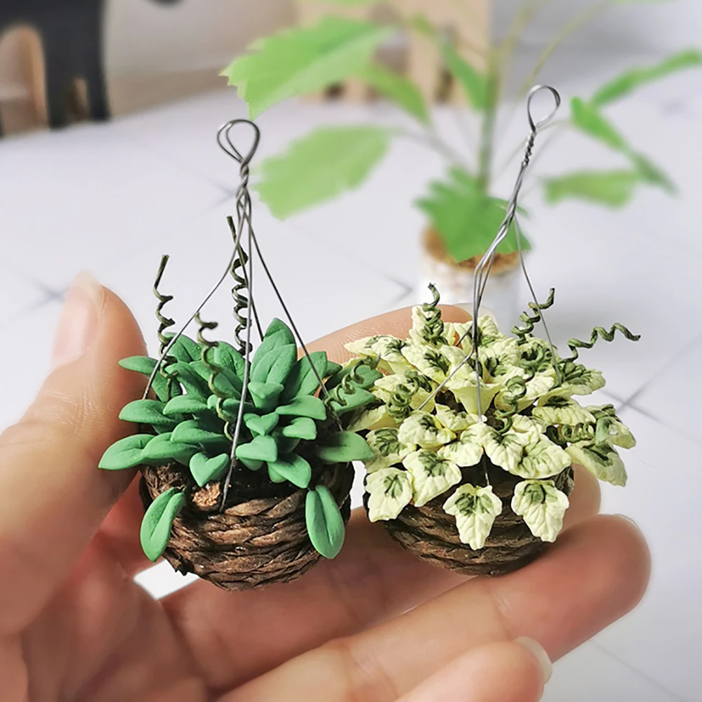 Terracotta Pot - 1/12 Miniatur Rumah Boneka Simulasi Tanaman