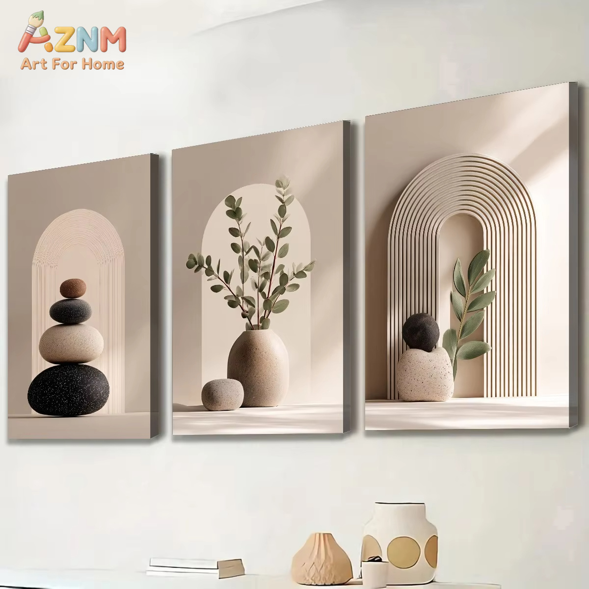 AZNM Poster Kanvas Tanaman Pot - Pothos ulasan dan harga